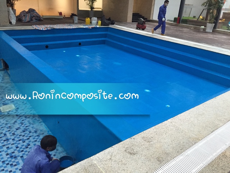 bọc composite bể bơi