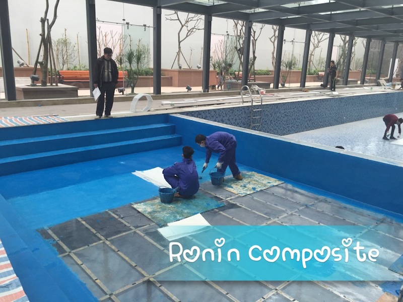 bọc composite bể bơi