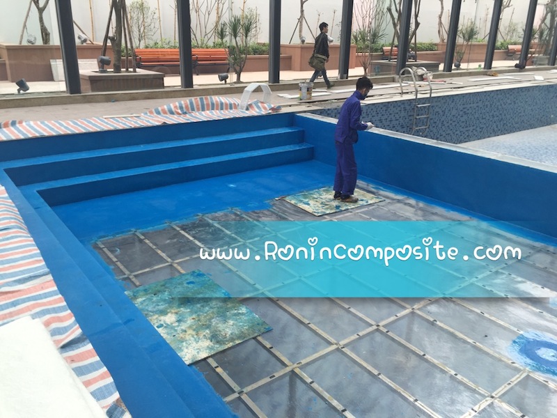 bọc composite bể bơi