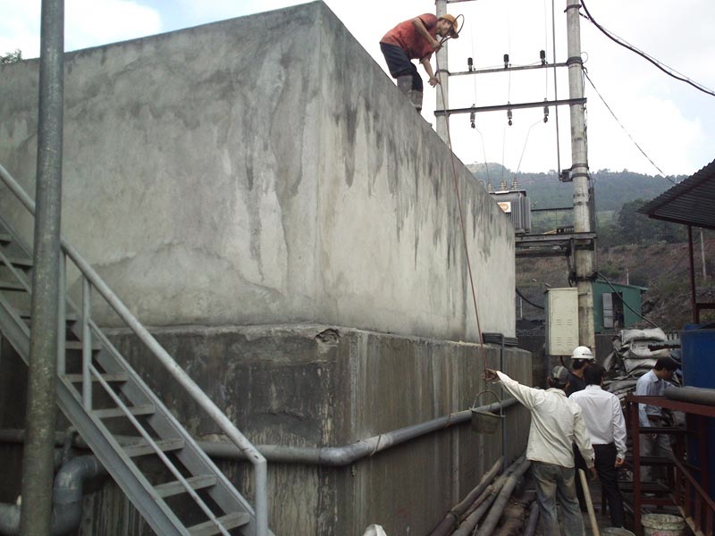 bọc composite bể xử lý nước thải