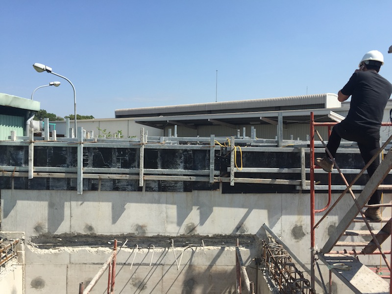 bọc composite frp bể chứa nước thải
