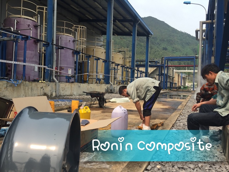 bọc composite bể ngâm NaOH