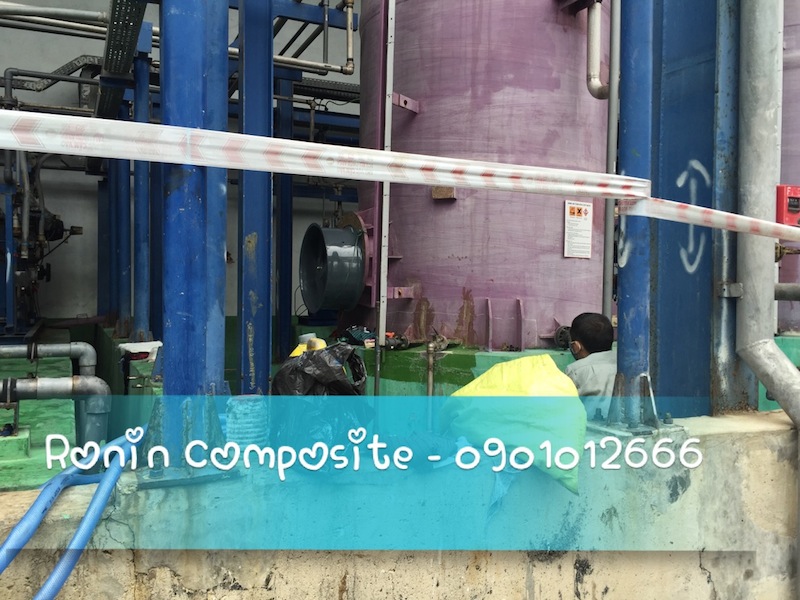 bọc composite bể ngâm NaOH