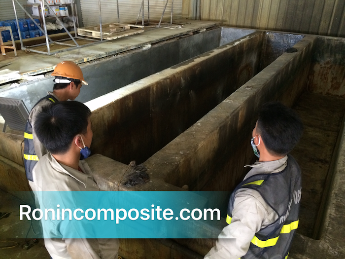 bọc FRP bể chứa hoá chất xử lý