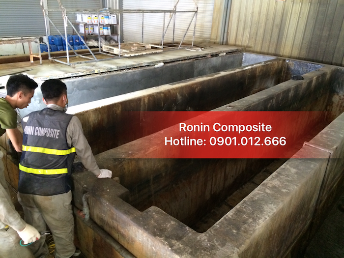 bọc FRP bể chứa hoá chất xử lý