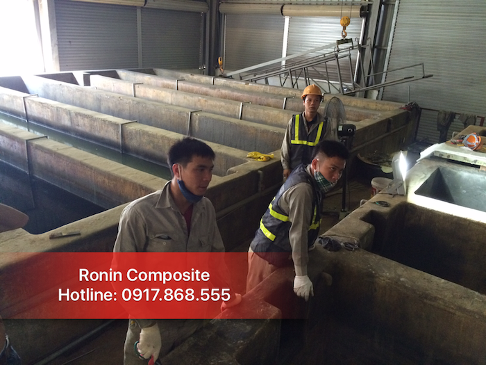 bọc FRP bể chứa hoá chất xử lý