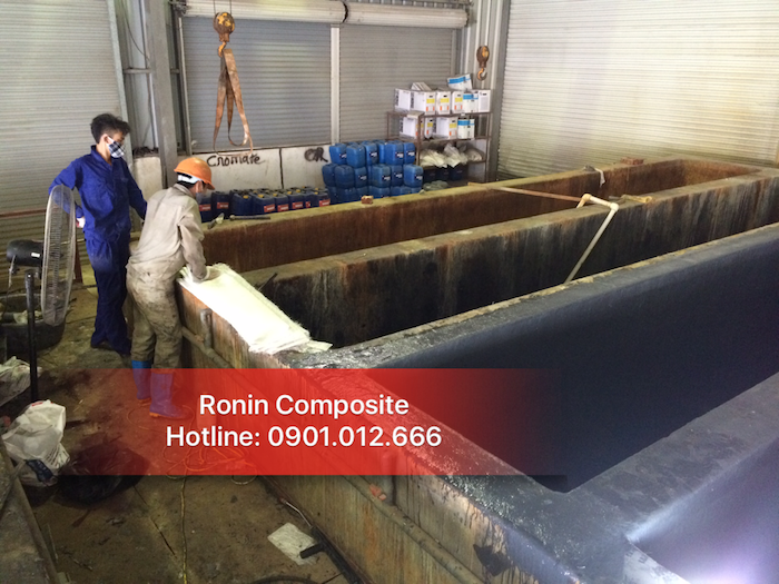 bọc FRP bể chứa hoá chất xử lý