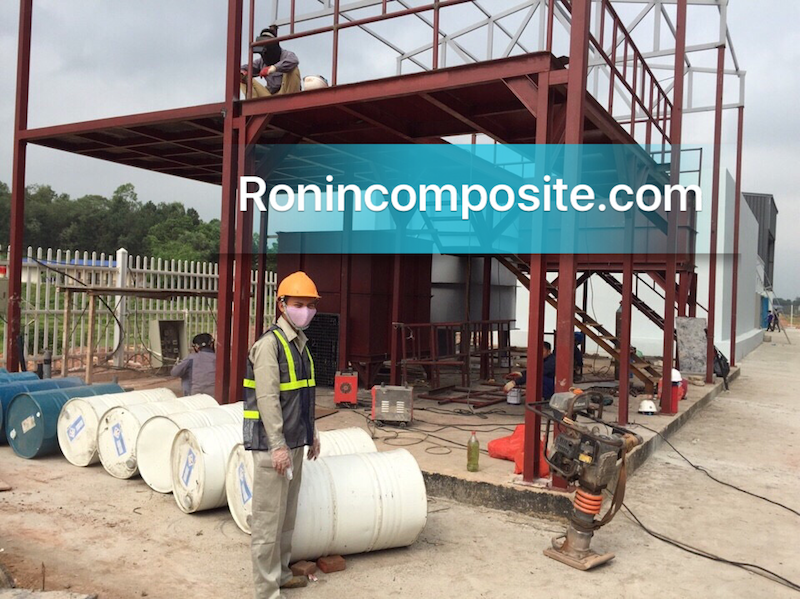 Bọc FRP bể xử lý hoá chất