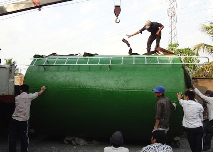 Cung cấp bồn composite chứa hoá chất cho nhà máy Hoá chất Việt Trì - Phú Thọ