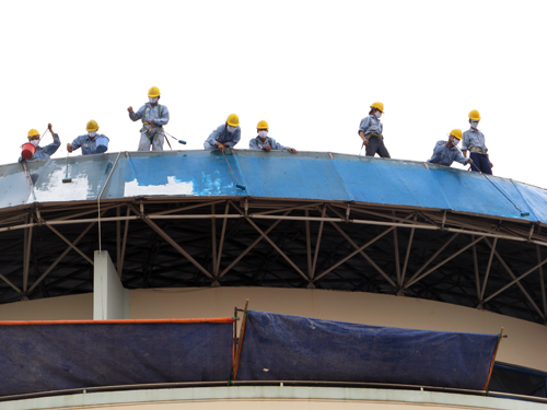 Bọc Composite FRP mái vòm