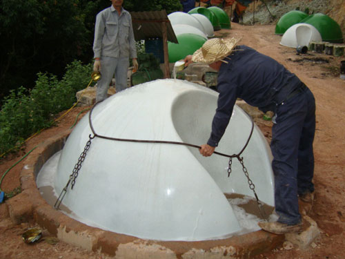 Lắp đặt hầm bể Biogas Composite Lắp đặt hầm bể Biogas Composite