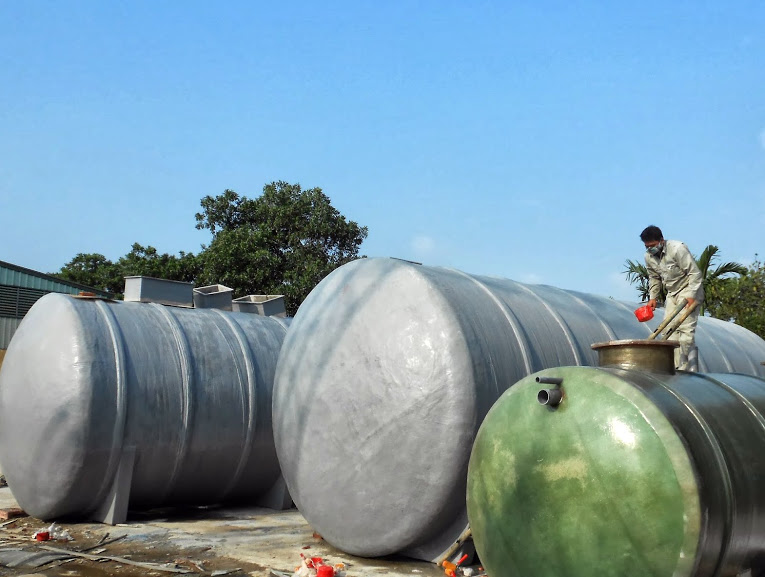 Bồn Composite FRP dạng trụ nằm