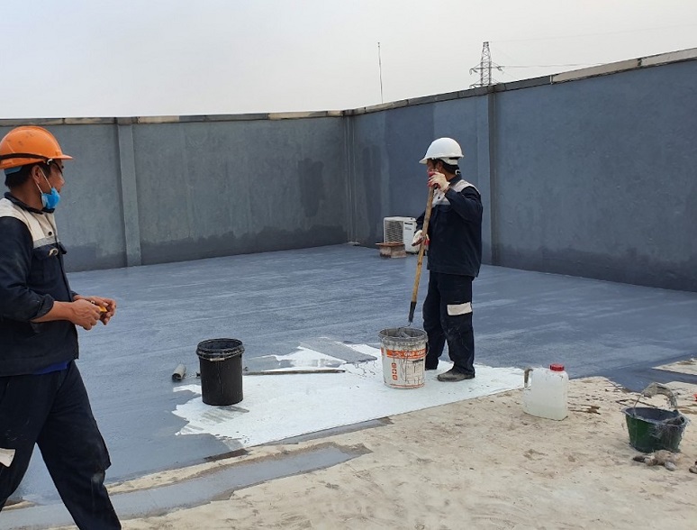 Thi công chống thấm composite mái nhà nhà máy Vinakyotec - kcn Yên Phong - Bắc Ninh